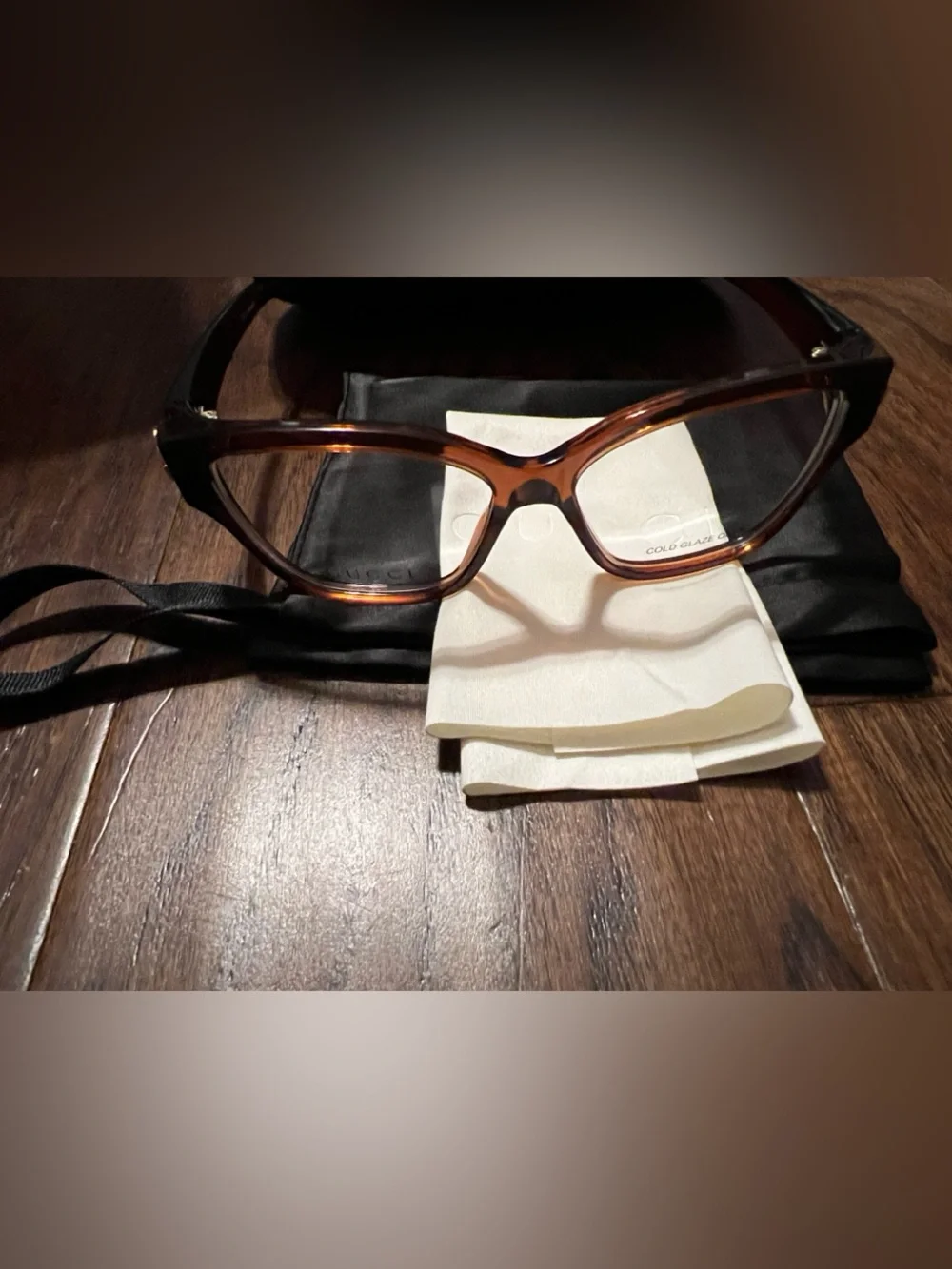 Gucci GG1597O 003 Women Eyeglasses Frame, Brown, MSRP $360
